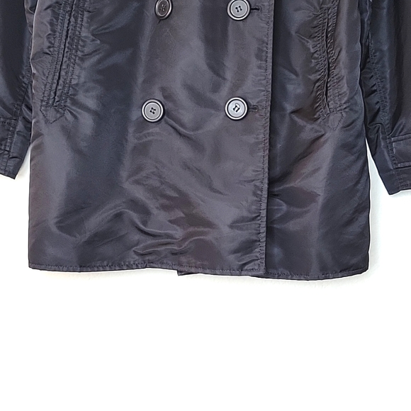 INC International Concepts Black Rain Jacket Long Sleeve Buttons size S - Picture 6 of 16